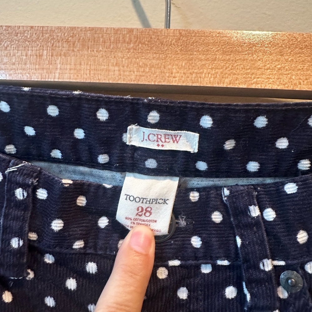 J. Crew Navy and White Polka Dot Pants - Picture 5 of 9
